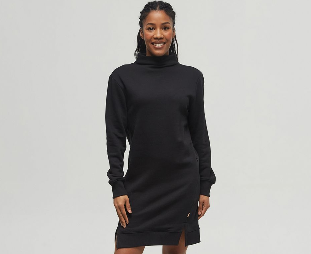 Tentree Treefleece Mock Neck Sweatshirt Dress